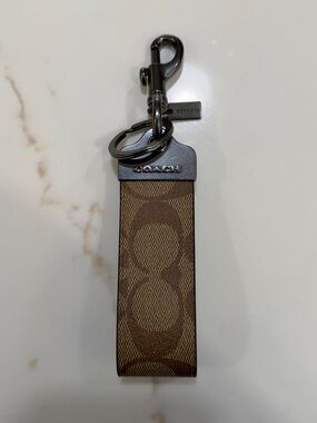 Coach Canvas Loop Key Holder